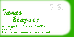 tamas blazsej business card